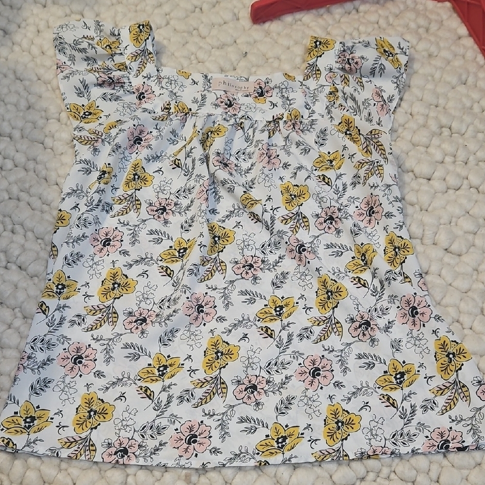 Philosophy Floral Print Blouse with Ruffle Detail
